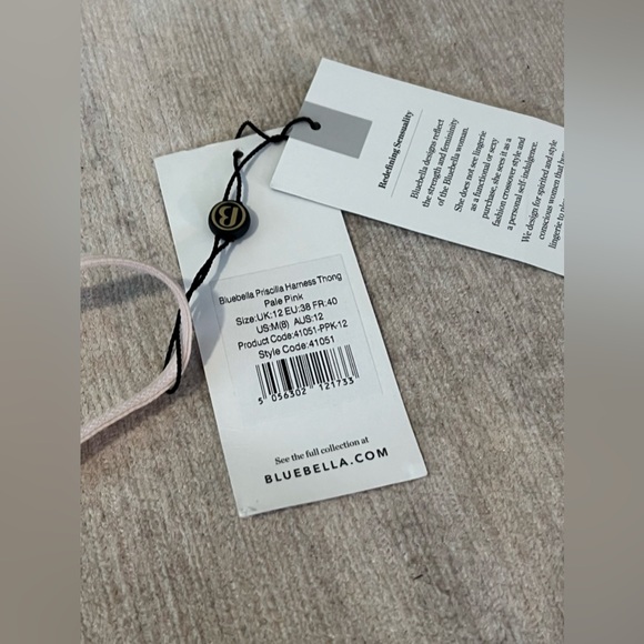 Bluebella Priscilla Bra, thong and detachable harness in Pale Pink NWT - Picture 9 of 14